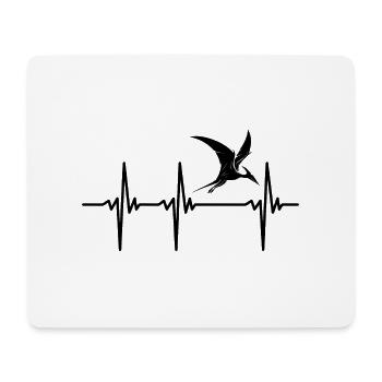 Heartbeat Dino Pteranodon Pterosaur Dinosaur - Mouse Pad (horizontal) - white - Front