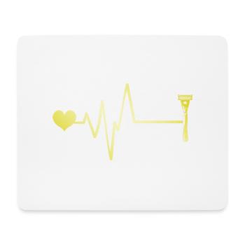 Lame de rasoir Pulse Heart Love - Tapis de souris (format paysage) - blanc - Devant