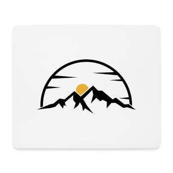 Minimal Golden Arc Sun - Mouse Pad (horizontal) - white - Front