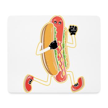 Hot Dog Cardio Fitness Läufer Laufband - Mousepad (Querformat) - Weiß - Vorne