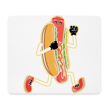 Hot Dog Stirnband Lauband Fitness Läufer Laufen - Mousepad (Querformat) - Weiß - Vorne
