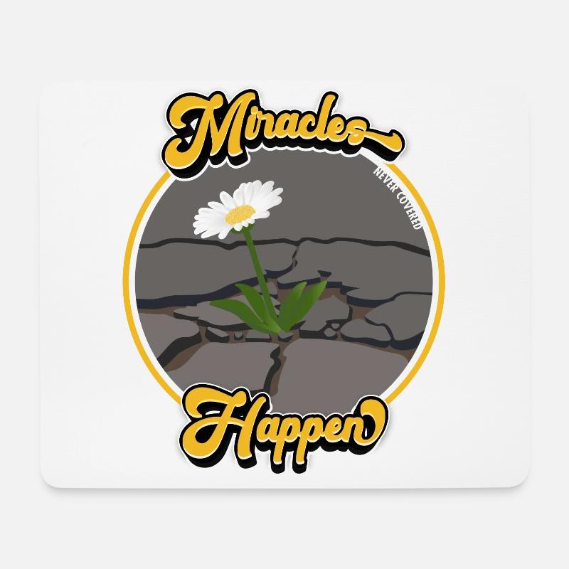 Miracles Happen! - Mouse Pad (horizontal) - white