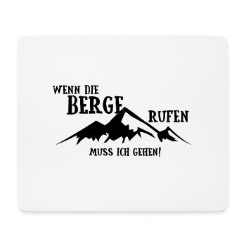 Berg Wandern Alpen Berge Bergsteiger Geschenk - Mousepad (Querformat) - Weiß - Vorne