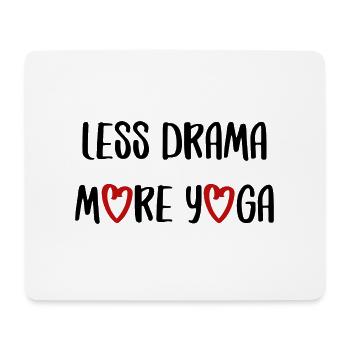 moins de drame plus de yoga sport fitness en disant anglais - Tapis de souris (format paysage) - blanc - Devant