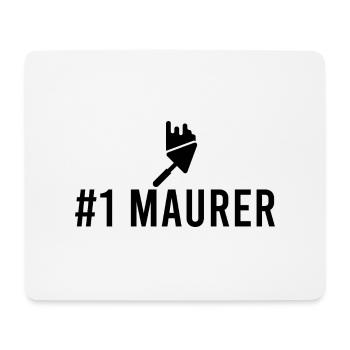 Maurer - Mousepad (Querformat) - Weiß - Vorne