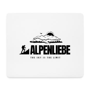 T-Shirt Alpenliebe - Braucht ein jeder Alpenlover - Mousepad (Querformat) - Weiß - Vorne