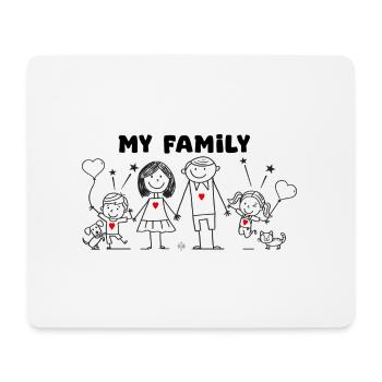 My Family Gift Dad Mom Boy Girl - Mouse Pad (horizontal) - white - Front