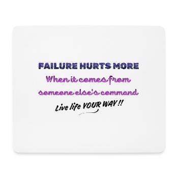 Scheitern tut mehr weh - Mousepad (Querformat) - Weiß - Vorne