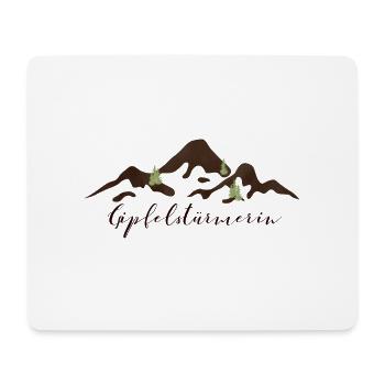 Gipfelstürmerin, Kollektion: Reiseliebe - Mousepad (Querformat) - Weiß - Vorne