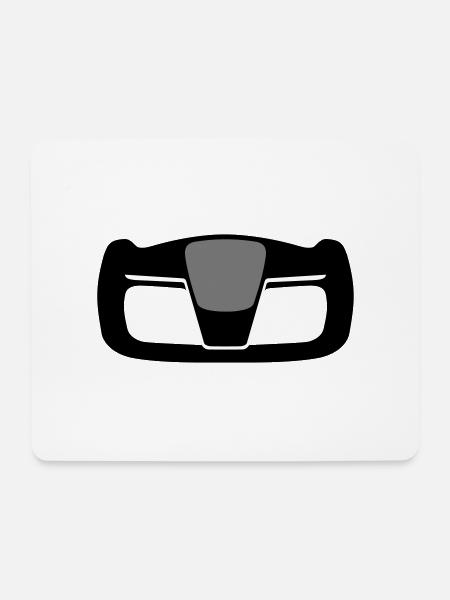 Tesla Yoke Lenkrad Model S X Plaid + Jet - Mousepad (Querformat) - Weiß