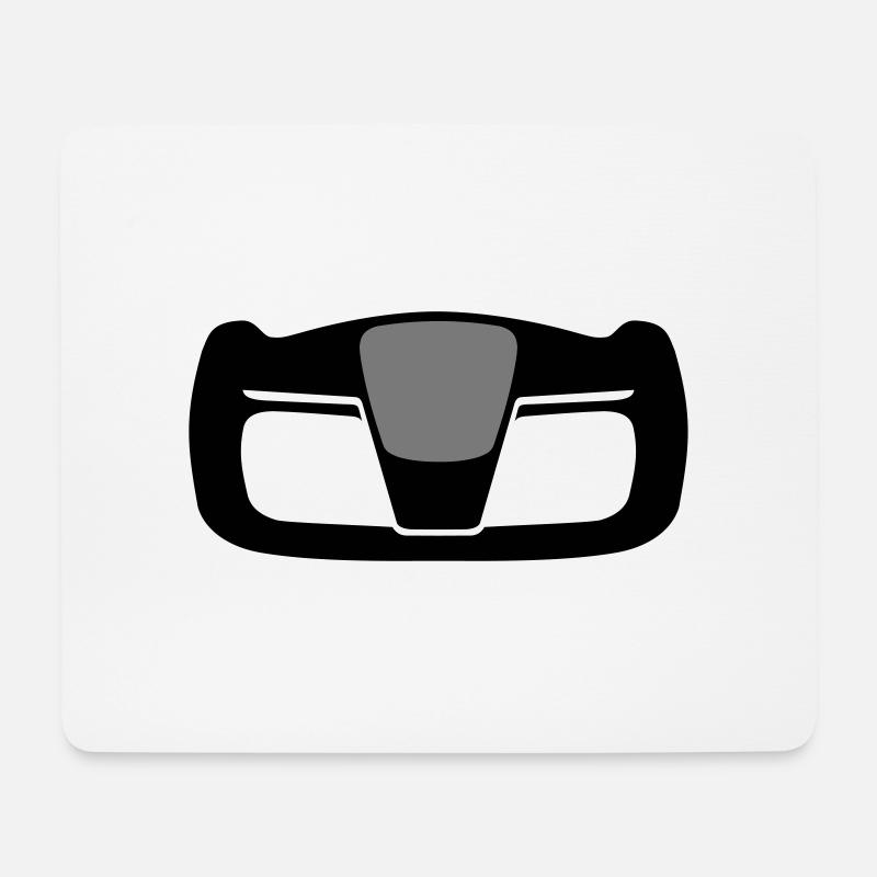 Tesla Yoke Lenkrad Model S X Plaid + Jet - Mousepad (Querformat) - Weiß
