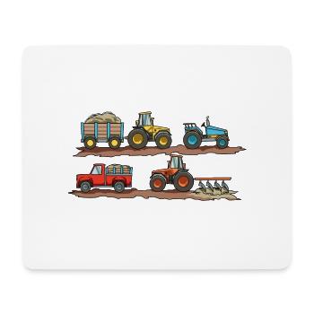 Kinder Trecker Traktor Jungen Bauernhof - Mousepad (Querformat) - Weiß - Vorne