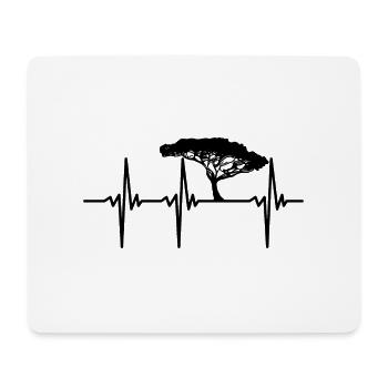 Herzschlag für japanische Baum Bonsai Gartenkunst - Mousepad (Querformat) - Weiß - Vorne