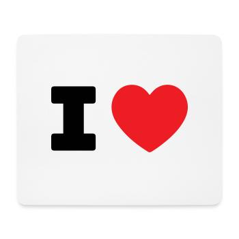 I LOVE - HEART Füge deinen eigenen Text hinzu - Mousepad (Querformat) - Weiß - Vorne