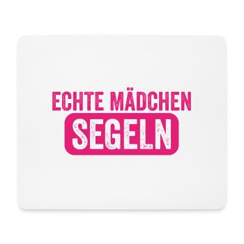 Echte Mädchen Segeln Lustiger Segler Spruch - Mousepad (Querformat) - Weiß - Vorne