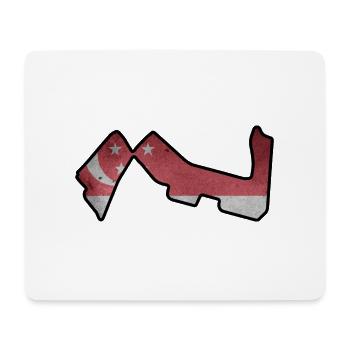 Singapur Rennstrecke mit Flagge - Mousepad (Querformat) - Weiß - Vorne