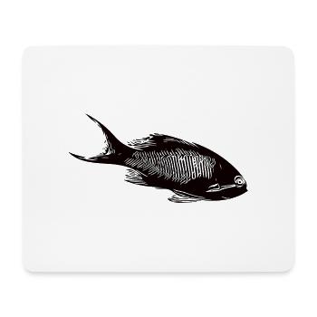Vintage coral reef fish in the coral reef - Mouse Pad (horizontal) - white - Front