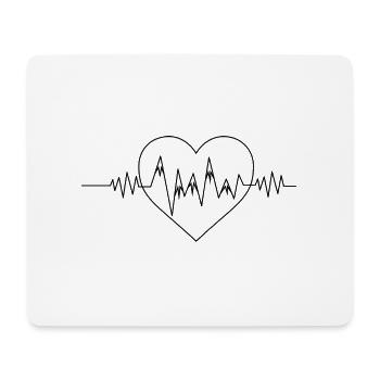 Heartbeat - Heart - Mountain - (2) - Mouse Pad (horizontal) - white - Front