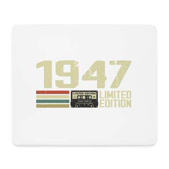 Geboren 1947 – Jahrgang 1947 – 77. Geburtstag Retro - Mousepad (Querformat) - Weiß - Vorne