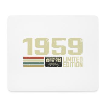 Né en 1959 - Vintage 1959 - 65e Anniversaire Rétro - Tapis de souris (format paysage) - blanc - Devant
