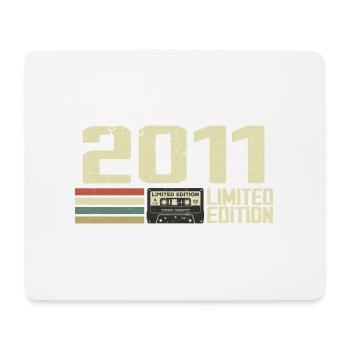 Jahrgang 2011 - Jahrgang 2011 - 13-jähriges Jubiläum Retro - Mousepad (Querformat) - Weiß - Vorne