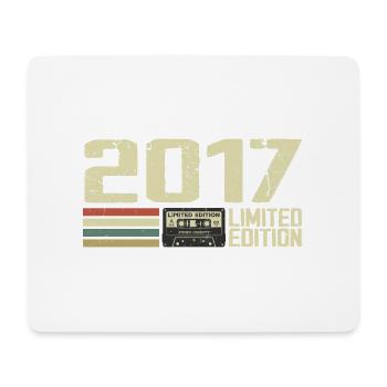 Né en 2017 - Vintage 2017 - 7e Anniversaire Rétro - Tapis de souris (format paysage) - blanc - Devant