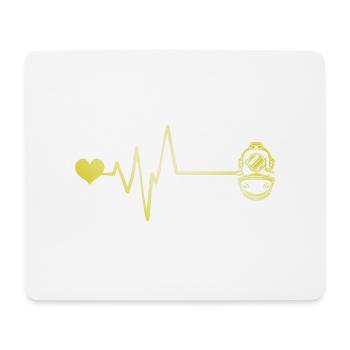 Diving Apnea Heartbeat - Mouse Pad (horizontal) - white - Front