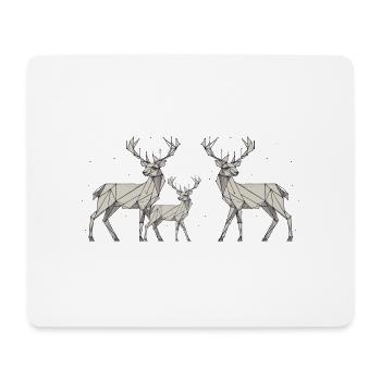 Hirsch 2D - Mousepad (Querformat) - Weiß - Vorne