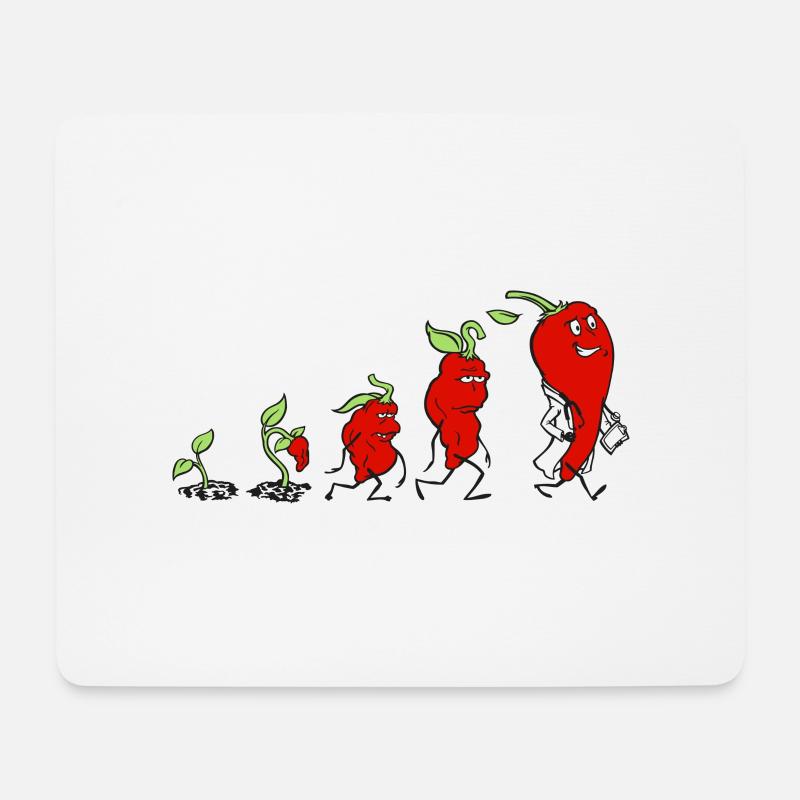 Chili Evolution - Mousepad (Querformat) - Weiß
