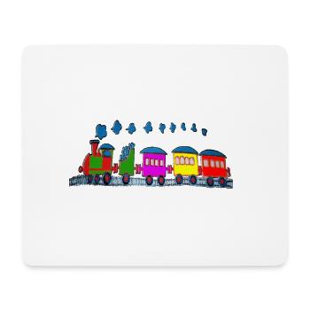 Chemin de fer, chemin de fer pour enfants - Tapis de souris (format paysage) - blanc - Devant