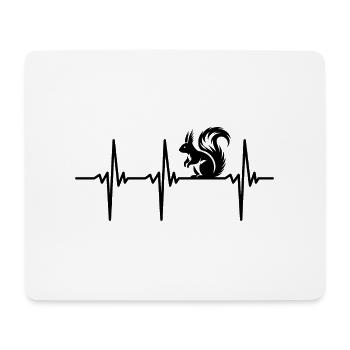 Herzschlag für Eichhörnchen - Mousepad (Querformat) - Weiß - Vorne