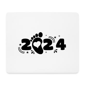 Papa 2024 Baby Shower Geschenk - Mousepad (Querformat) - Weiß - Vorne