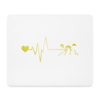 Mountains Puls Love - Mousepad (Querformat) - Weiß - Vorne