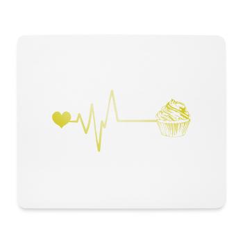 Muffin Pulse Heart Love - Mouse Pad (horizontal) - white - Front