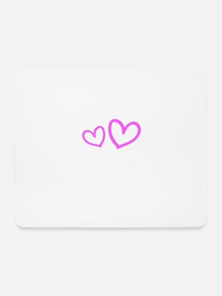 Girls Club Herz - Mousepad (Querformat) - Weiß