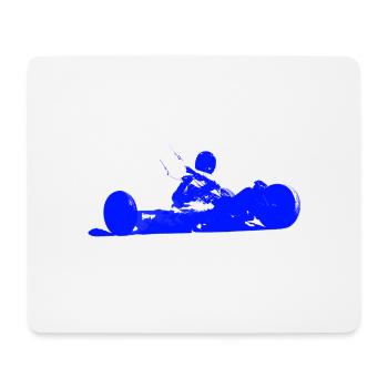 Kitebuggy_Blau - Mousepad (Querformat) - Weiß - Vorne