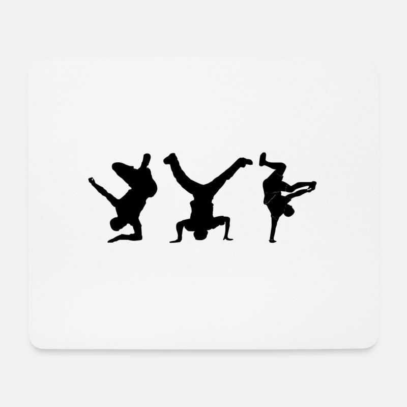 Breakdance - Mousepad (Querformat) - Weiß