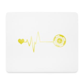 Roulette Puls Herz - Mousepad (Querformat) - Weiß - Vorne