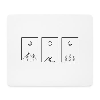 Waves and Wilderness - Mouse Pad (horizontal) - white - Front