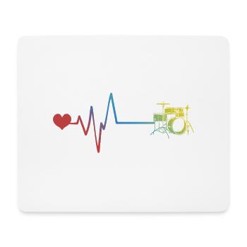 Drums Music - Mouse Pad (horizontal) - white - Front