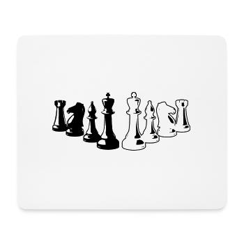 Schach Schachspieler Schachfiguren - Mousepad (Querformat) - Weiß - Vorne