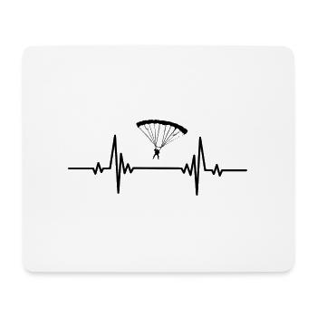 Heartbeat Recreational Paragliding - Mouse Pad (horizontal) - white - Front