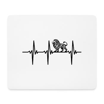 Herzschlag für stolze Löwen Tribal Tattoo Style - Mousepad (Querformat) - Weiß - Vorne