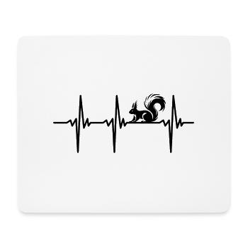 Herzschlag für Baby Eichhörnchen - Mousepad (Querformat) - Weiß - Vorne
