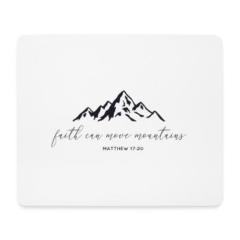 Faith can move Mountains, christliches Geschenk. - Mousepad (Querformat) - Weiß - Vorne