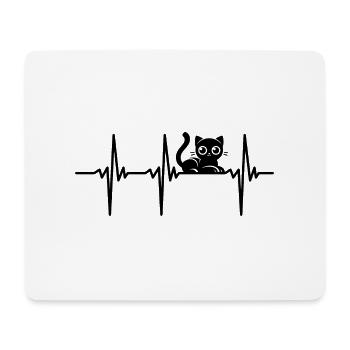 Heartbeat for cuddly cats - Mouse Pad (horizontal) - white - Front