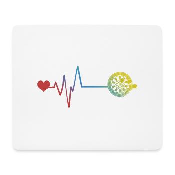 Darts Sport Pulse Heartbeat - Mouse Pad (horizontal) - white - Front
