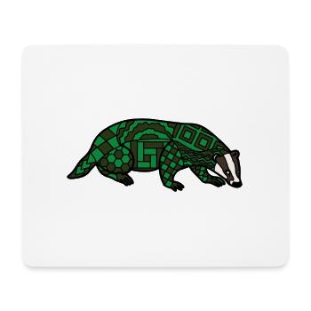 ZenDoodle "Dachs" - Mousepad (Querformat) - Weiß - Vorne