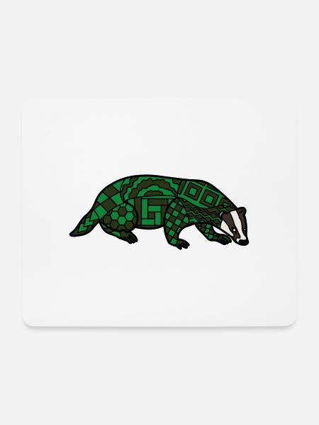 ZenDoodle "Dachs" - Mousepad (Querformat) - Weiß