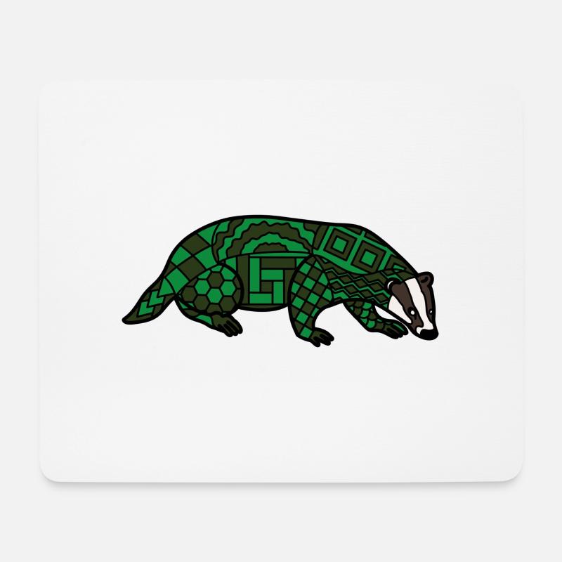 ZenDoodle "Badger" - Mouse Pad (horizontal) - white